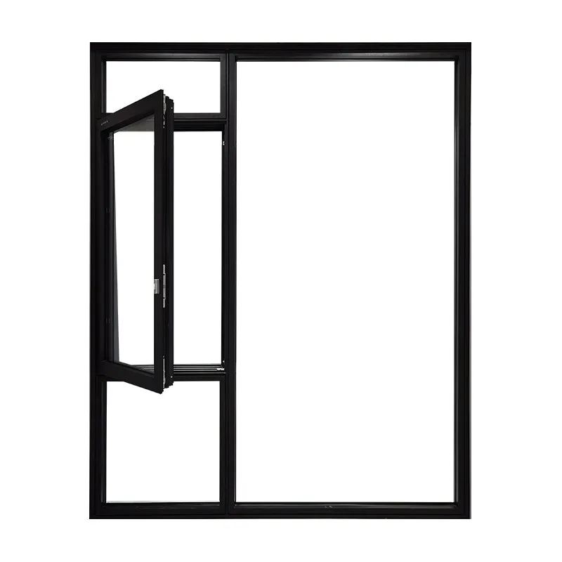 Hihaus Hot Black Aluminum Triple Glazed Tilt And Turn Windows For Sale - HIHAUS