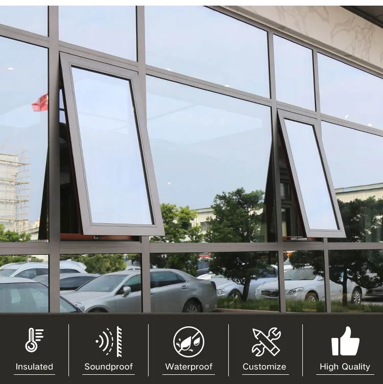 New Aluminum Basement Bathroom Horizontal Awning Casement Window - HIHAUS
