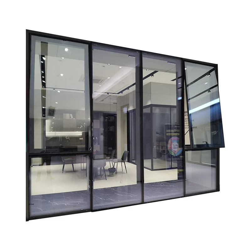 New Aluminium Large Fixed Low E Glass Curtain Wall Awning Window - HIHAUS