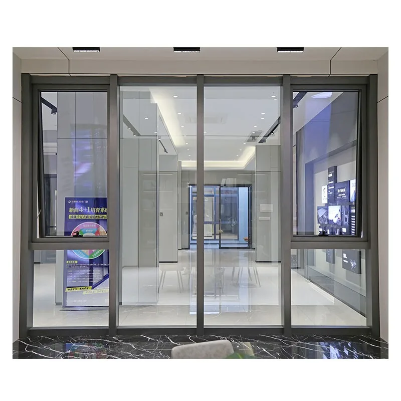 New Aluminium Large Fixed Low E Glass Curtain Wall Awning Window - HIHAUS
