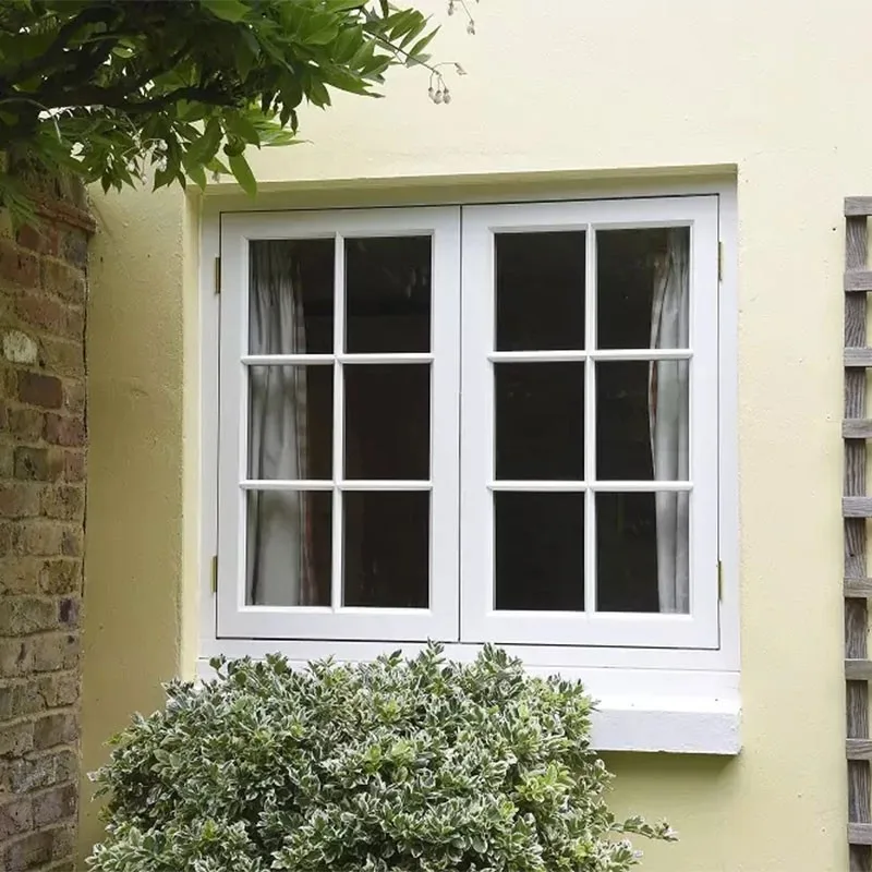 White Vinyl Upvc Pvc Flush Sash French Casement Windows With Grill - HIHAUS