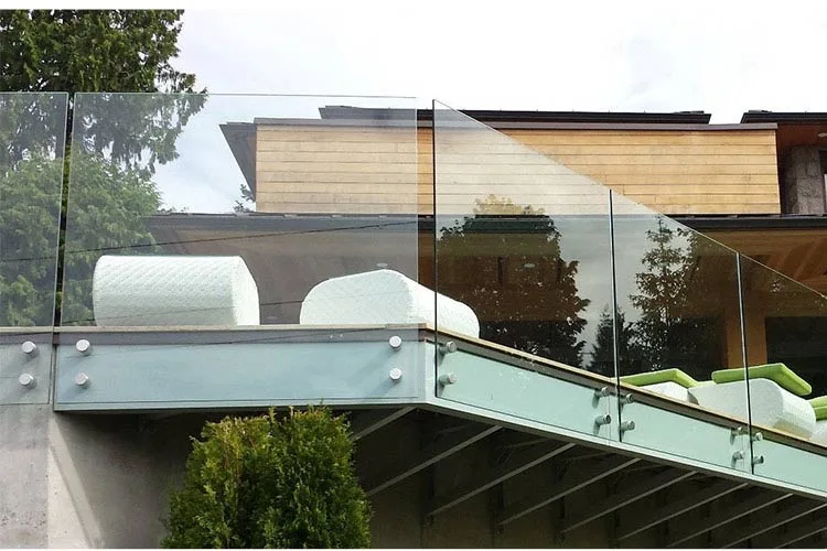 Aluminum Frameless U Channel Spigot Deck Glass Railing - HIHAUS