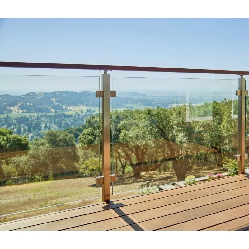 Garden Steel Post Toughened Glass Porch Railing & Balustrade - HIHAUS
