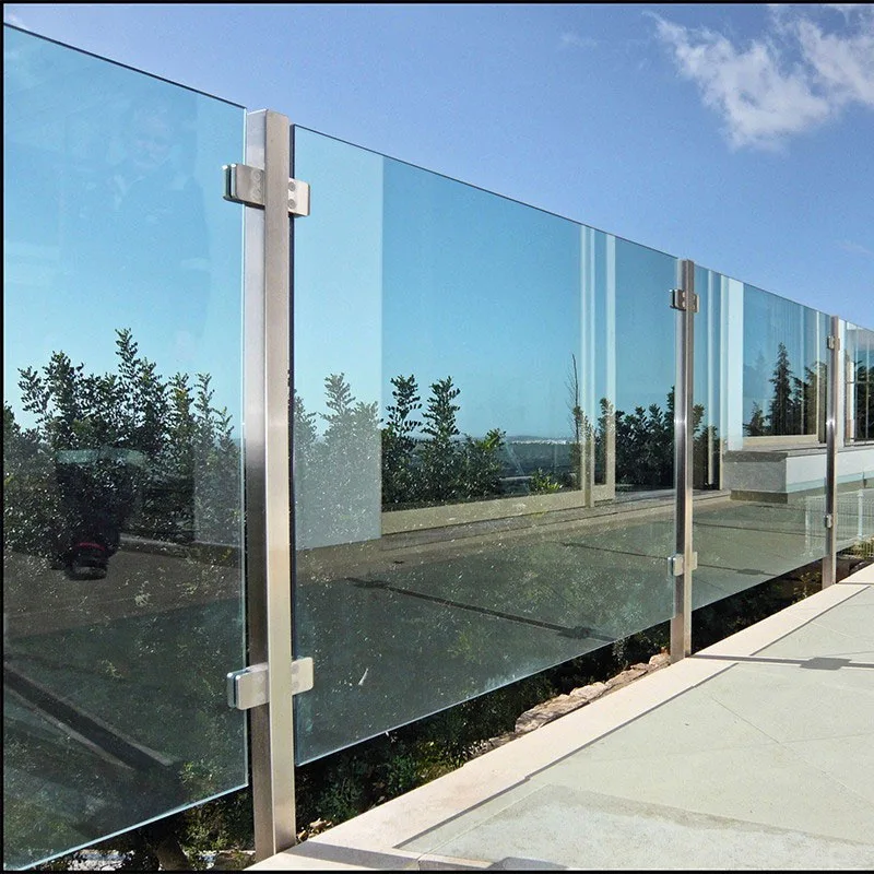Garden Steel Post Toughened Glass Porch Railing & Balustrade - HIHAUS