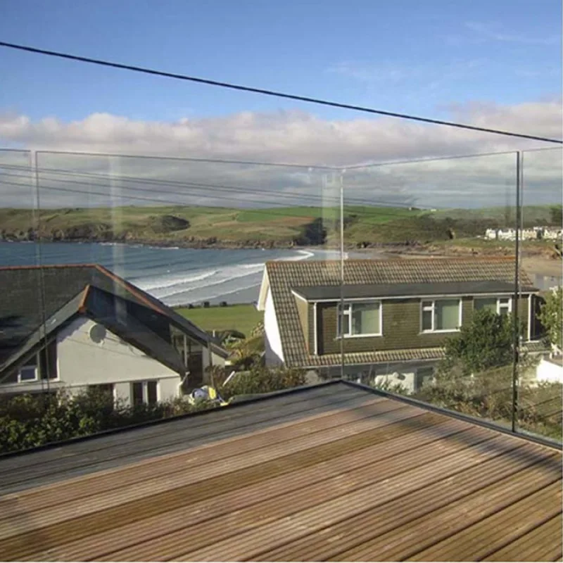 New Aluminum Outdoor Patio Frameless Glass Railing Balustrade - HIHAUS