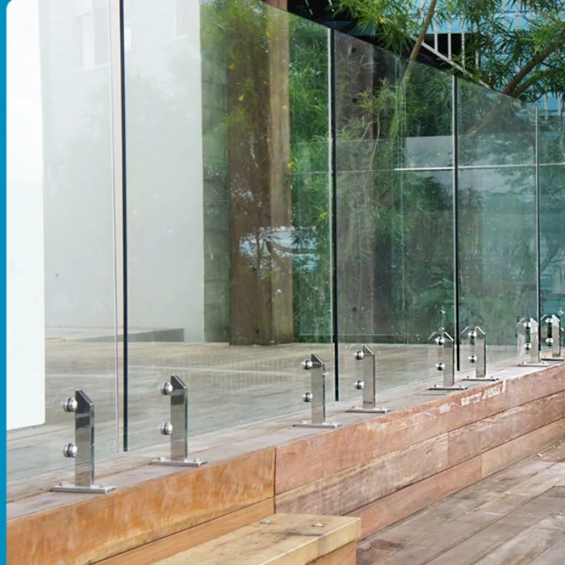 New Aluminum Outdoor Patio Frameless Glass Railing Balustrade - HIHAUS