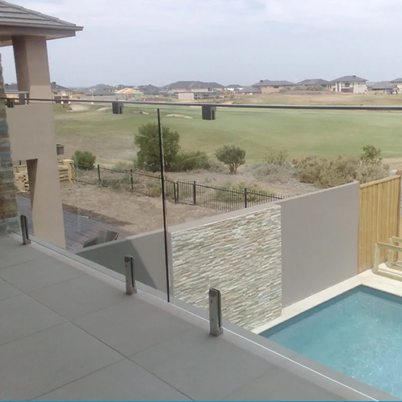 New Aluminum Outdoor Patio Frameless Glass Railing Balustrade - HIHAUS