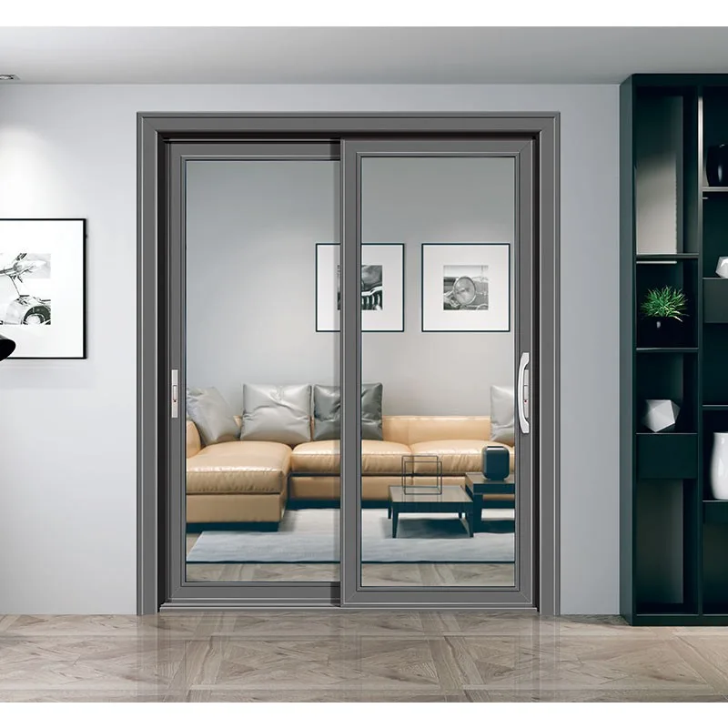 Aluminium Double Interior Cheap Internal Glass Sliding Doors For Kitchen Entrance - HIHAUS