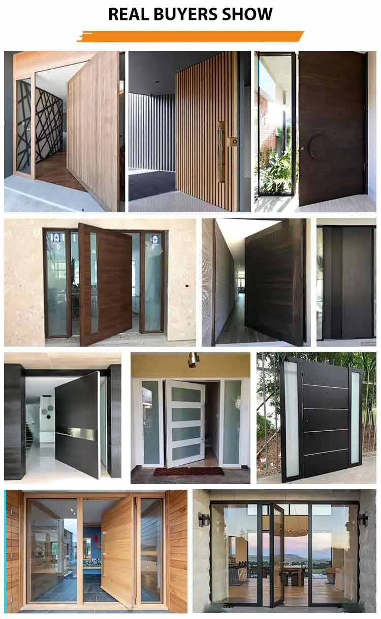 New House Contemporary Aluminum Entry Front Door With Glass - HIHAUS
