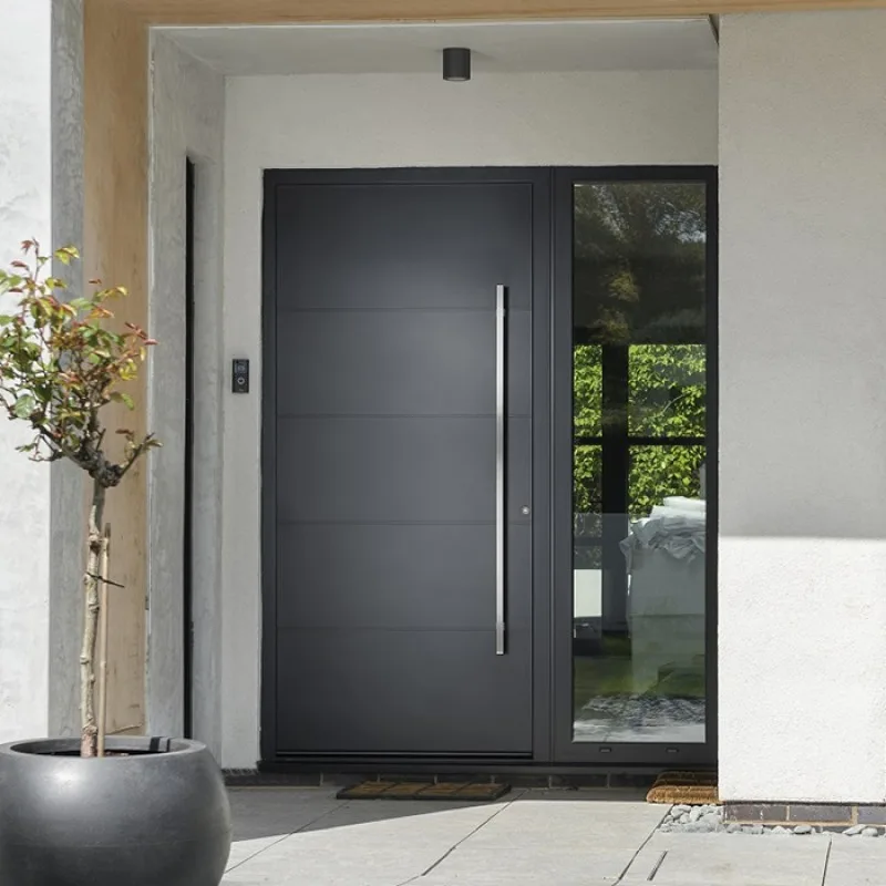 New House Contemporary Aluminum Entry Front Door With Glass - HIHAUS