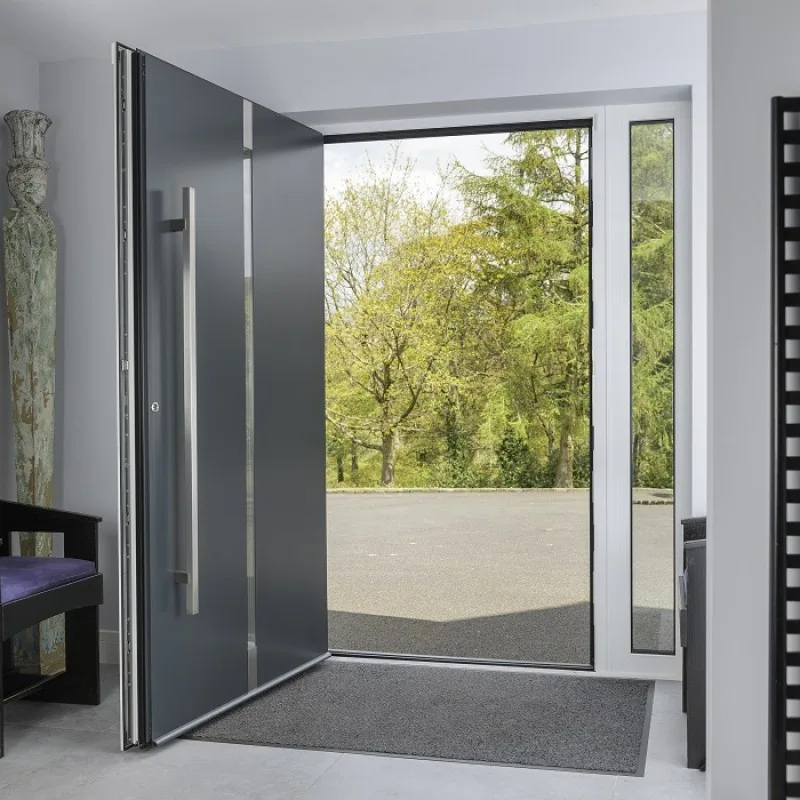 New House Contemporary Aluminum Entry Front Door With Glass - HIHAUS