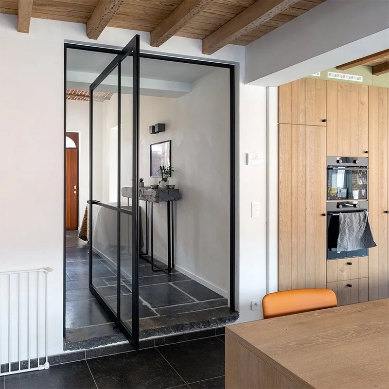 Hihaus Hot Aluminum Interior Center Double Glazed Pivot Door For Sale - HIHAUS
