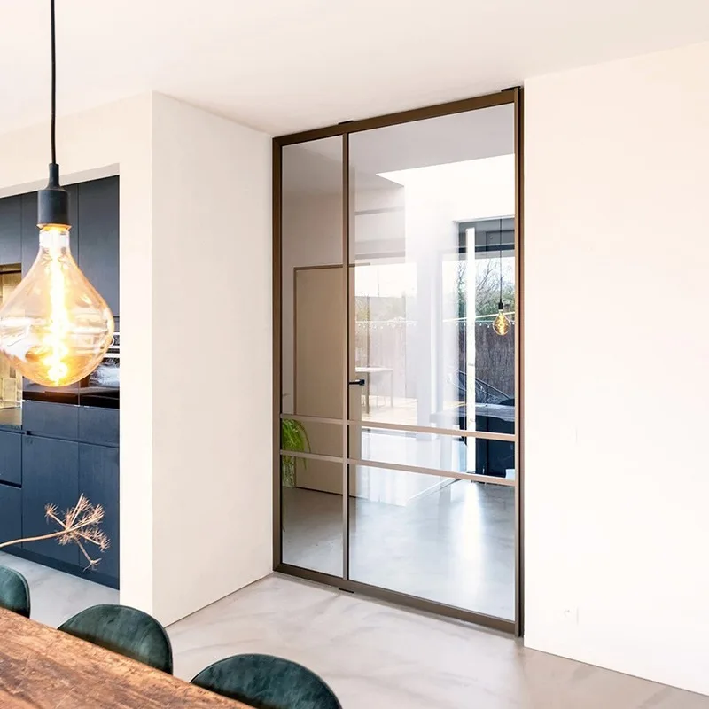 Hihaus Hot Aluminum Interior Center Double Glazed Pivot Door For Sale - HIHAUS