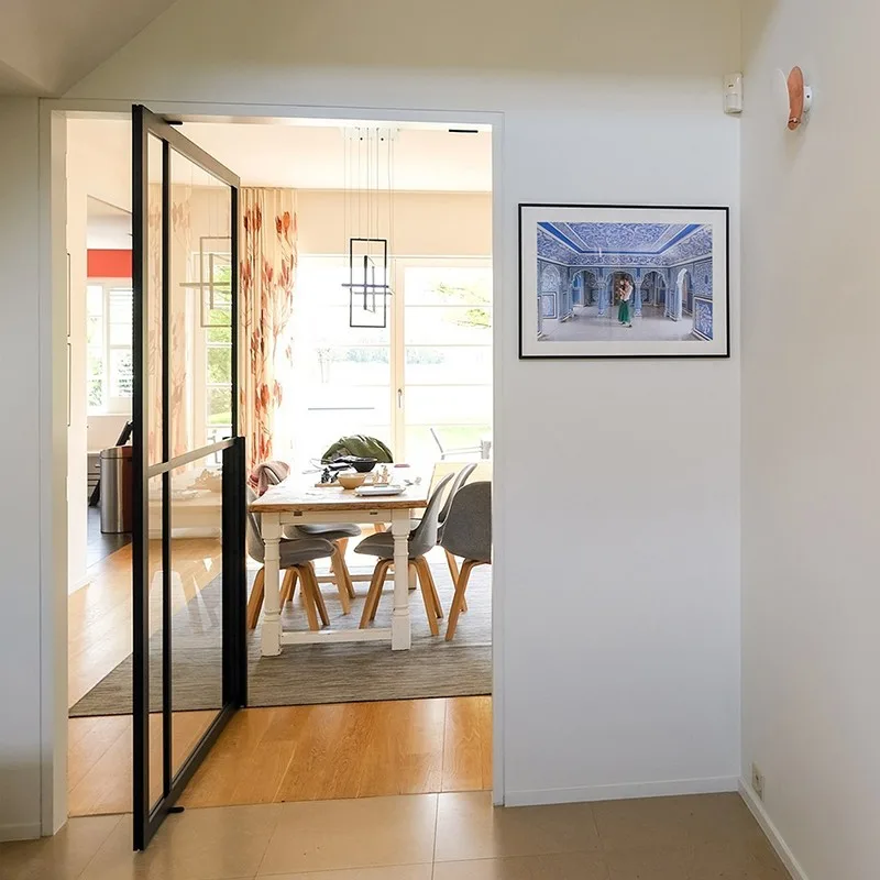 Hihaus Hot Aluminum Interior Center Double Glazed Pivot Door For Sale - HIHAUS