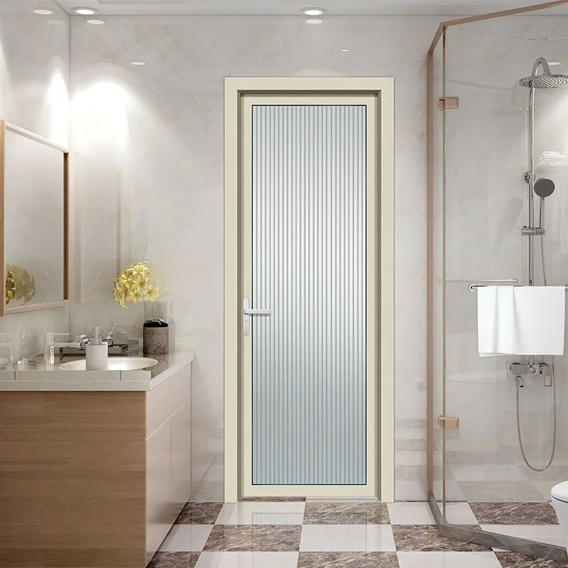 Hihaus Hot Aluminium Waterproof Frosted Glass Swing Toilet Bathroom Door - HIHAUS