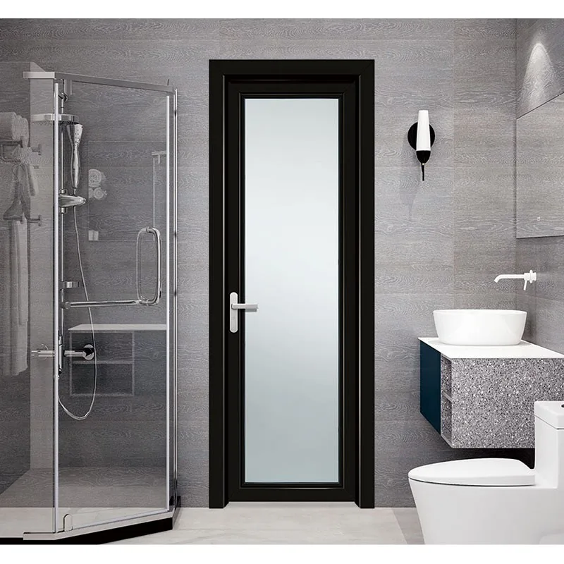 Hihaus Hot Aluminium Waterproof Frosted Glass Swing Toilet Bathroom Door - HIHAUS