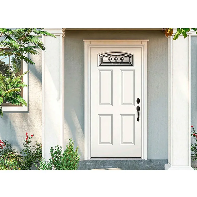 Hot Premium White American House Entrance Steel Wooden Security Doors - HIHAUS