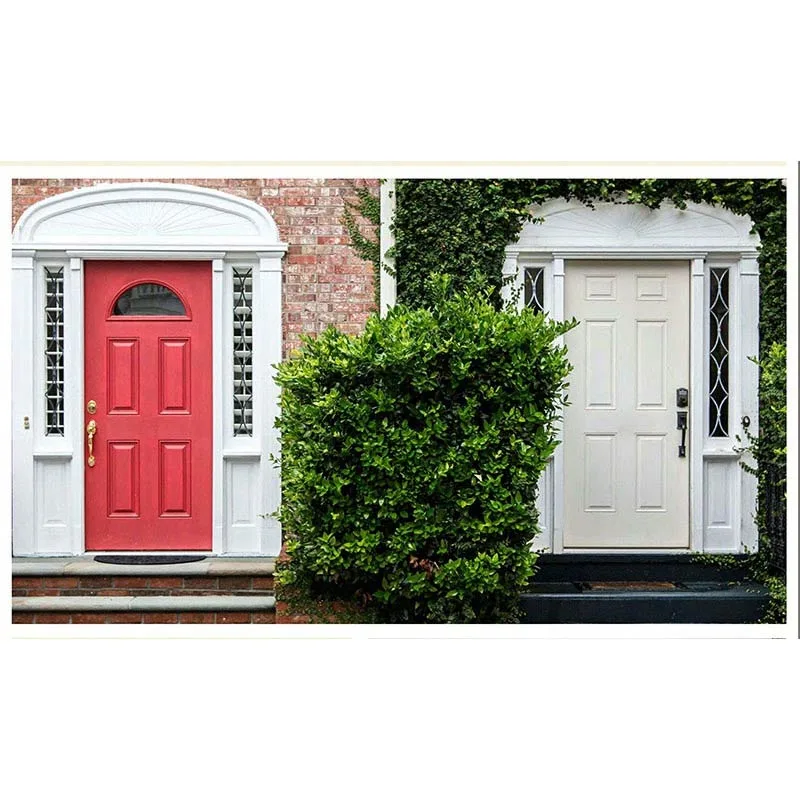 Hot Premium White American House Entrance Steel Wooden Security Doors - HIHAUS