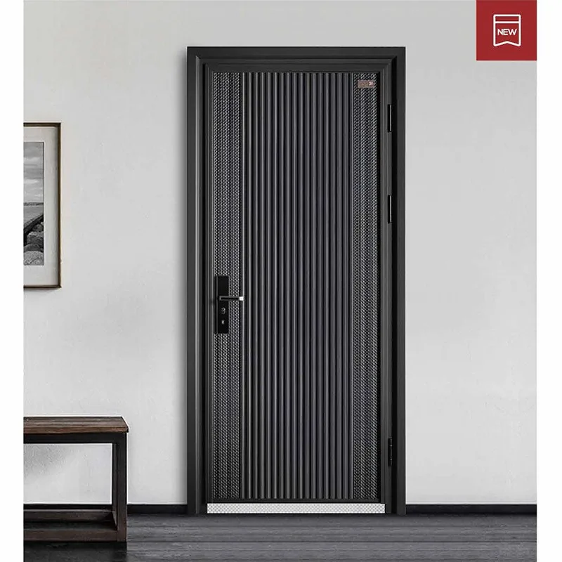 New Custom Luxury Black Unique Internal Bedroom High Security Steel Doors - HIHAUS