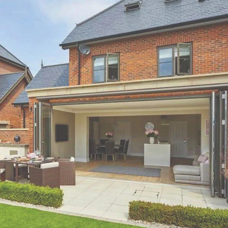 Hihaus Hot White Pvc Upvc Vinyl Outdoor Folding Glass Bifold Accordion Doors - HIHAUS