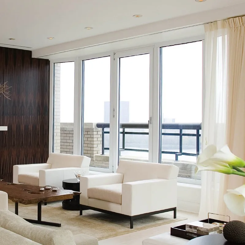 Pvc Upvc Double Glazed Hinged Patio Casement French Doors With Screens - HIHAUS
