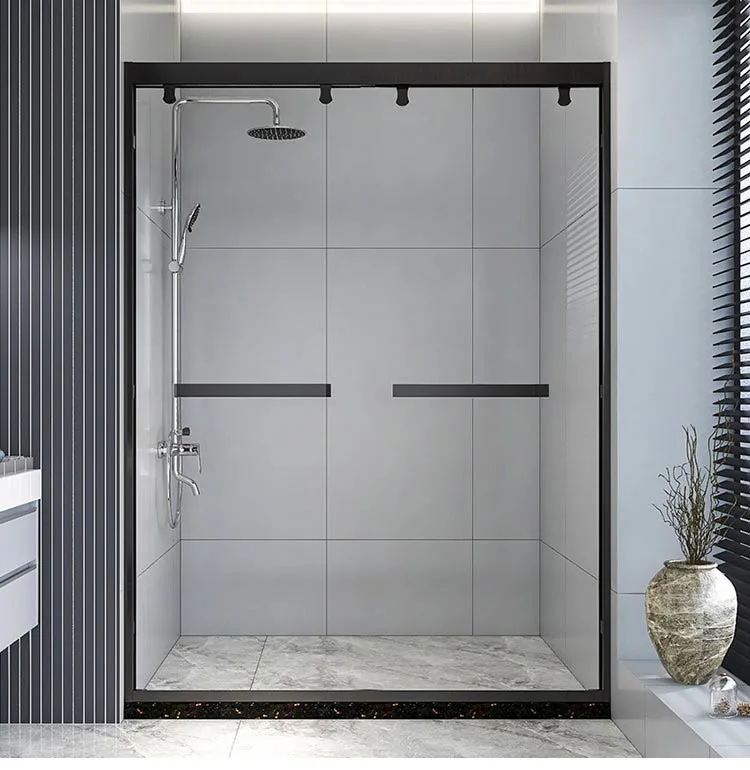 New Custom Shower Wet Room Frameless Sliding Shower Glass Doors - HIHAUS