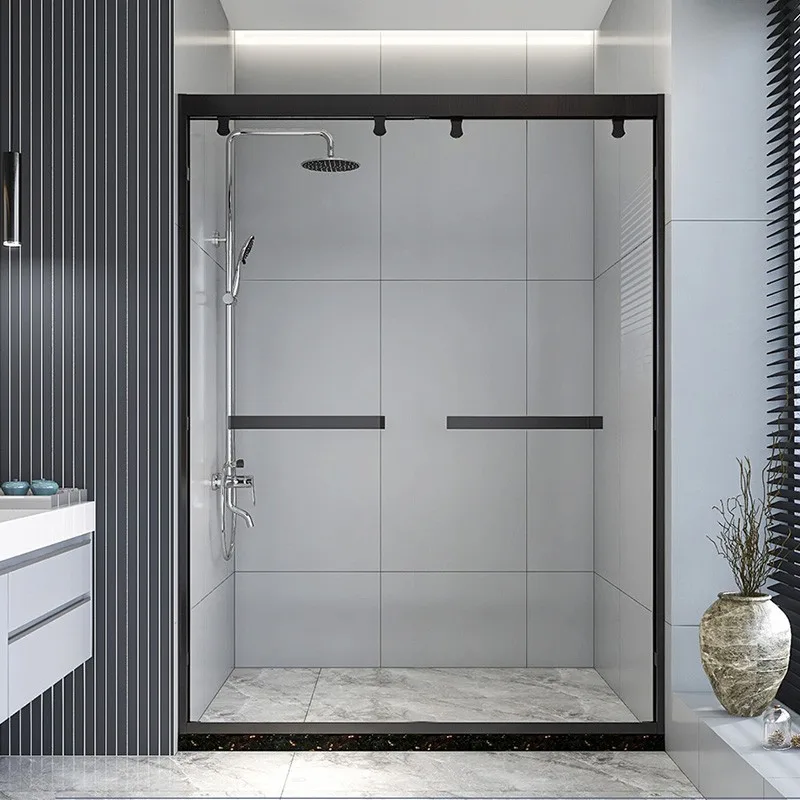 New Custom Shower Wet Room Frameless Sliding Shower Glass Doors - HIHAUS