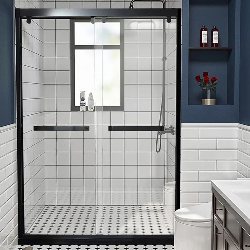 New Custom Shower Wet Room Frameless Sliding Shower Glass Doors - HIHAUS