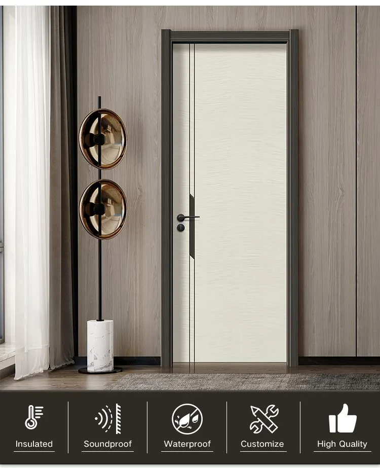 New Design Room Insulated Ivory White Solid Mdf Interior Wood Door - HIHAUS