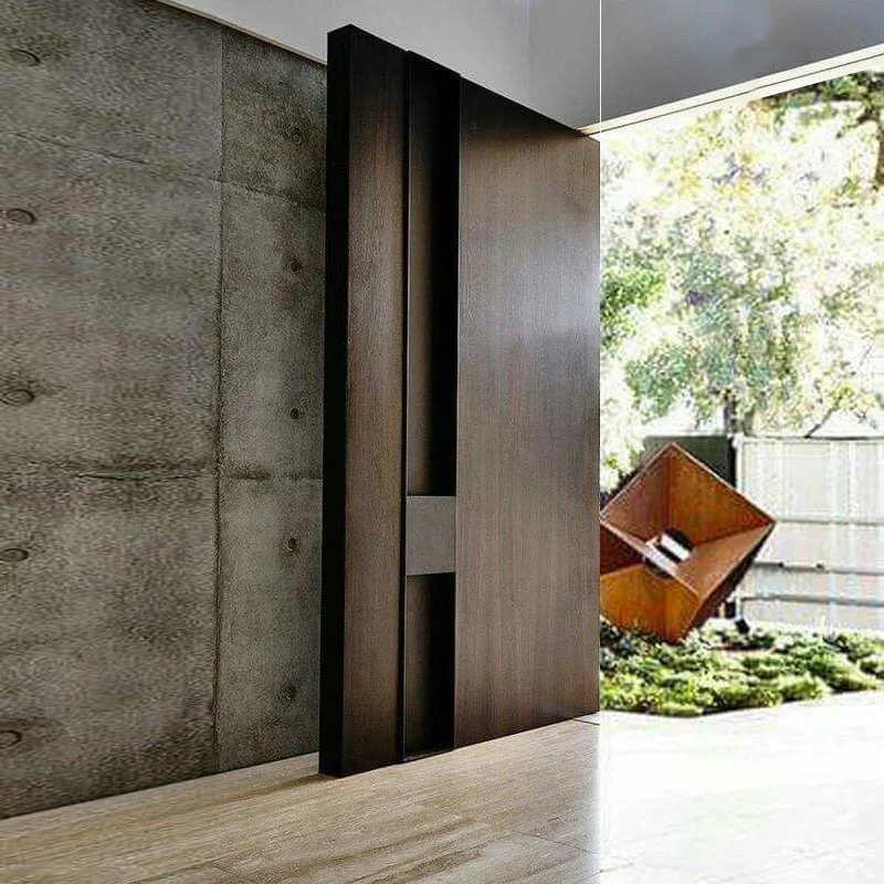 Hihaus Custom Exterior Modern Villa Wood Pivot Entry Front Door - HIHAUS