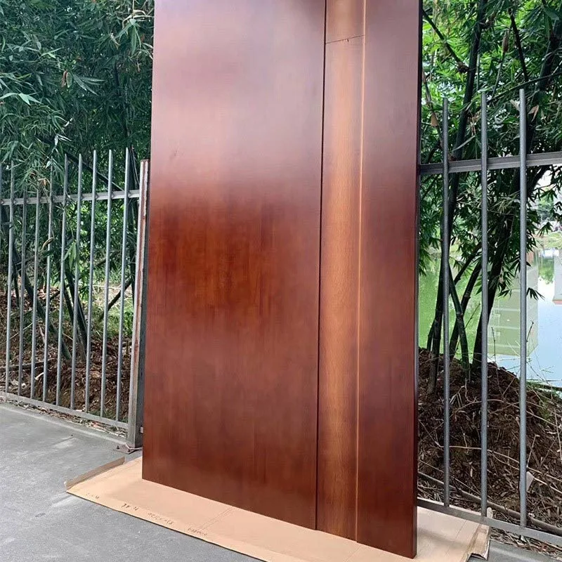 Hihaus Custom Exterior Modern Villa Wood Pivot Entry Front Door - HIHAUS