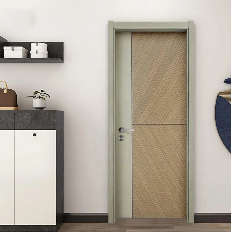 Simple Design 45mm Thick Flush Oak Solid Wooden Interior Wood Door - HIHAUS