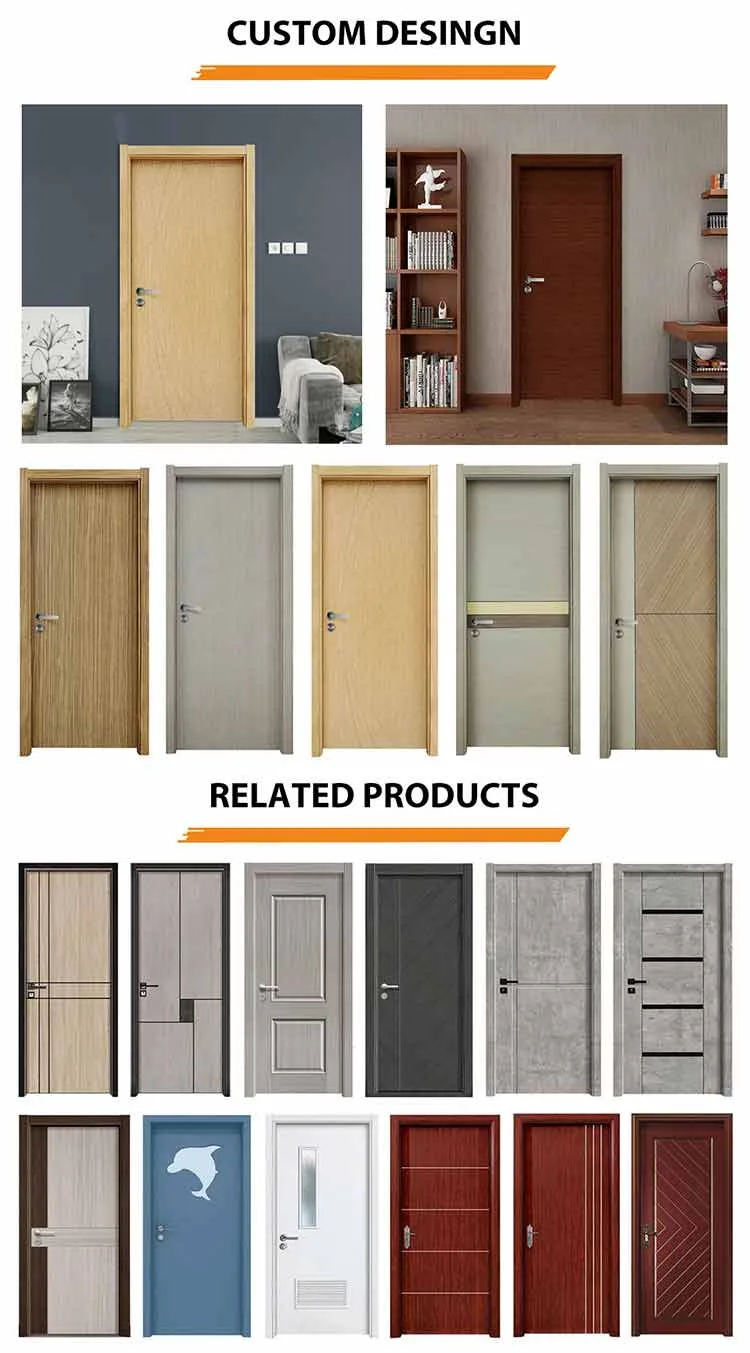 Simple Design 45mm Thick Flush Oak Solid Wooden Interior Wood Door - HIHAUS