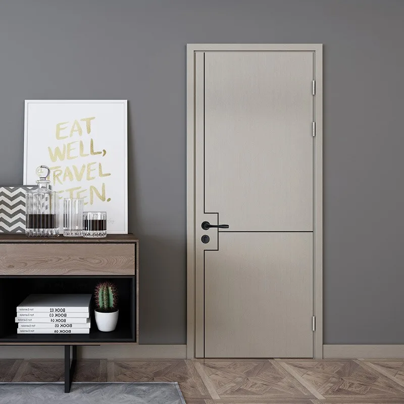 Simple Design 45mm Thick Flush Oak Solid Wooden Interior Wood Door - HIHAUS