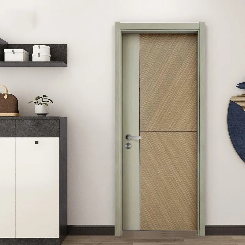 Simple Design 45mm Thick Flush Oak Solid Wooden Interior Wood Door - HIHAUS
