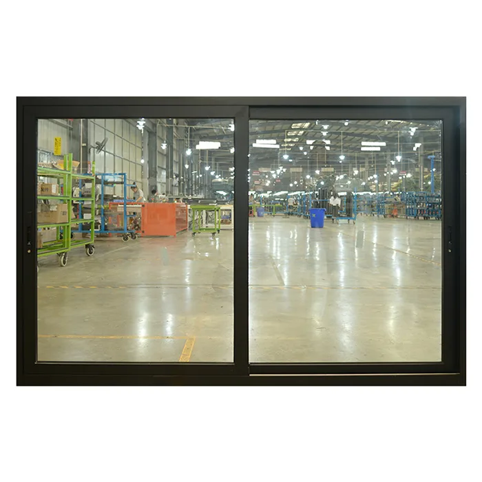 Custom Anthracite Grey Aluminium Double Sliding Window Supplier - HIHAUS