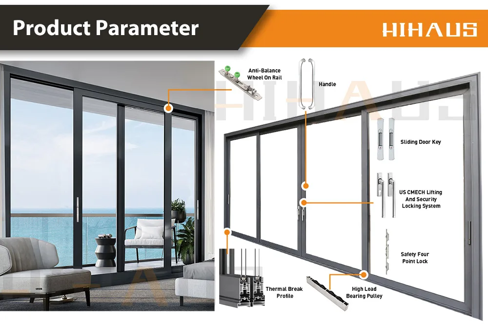 White Aluminum Sliding Magic Dimming Glass Double Sliding Door Supplier - HIHAUS