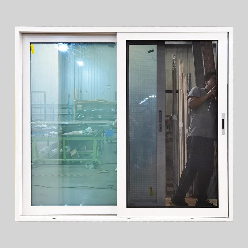 White Aluminum Sliding Magic Dimming Glass Double Sliding Door Supplier - HIHAUS