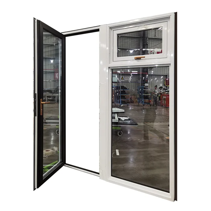 Exterior Patio Aluminium Casement Door With Window Combination - HIHAUS
