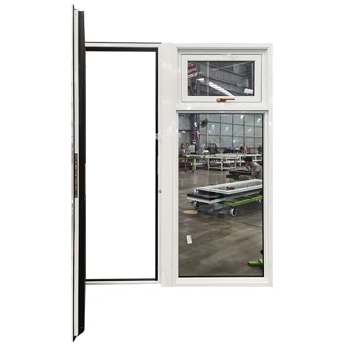 Exterior Patio Aluminium Casement Door With Window Combination - HIHAUS