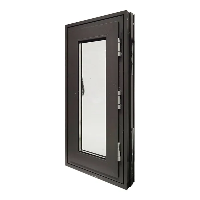 Anthracite Grey Four Season Aluminum Glass Single Casement Window - HIHAUS
