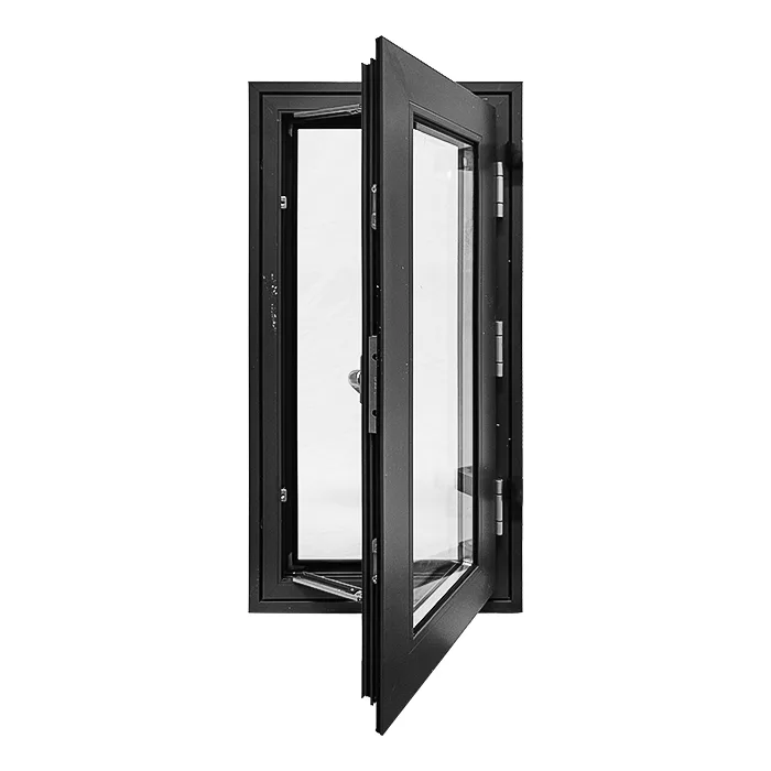 Anthracite Grey Four Season Aluminum Glass Single Casement Window - HIHAUS