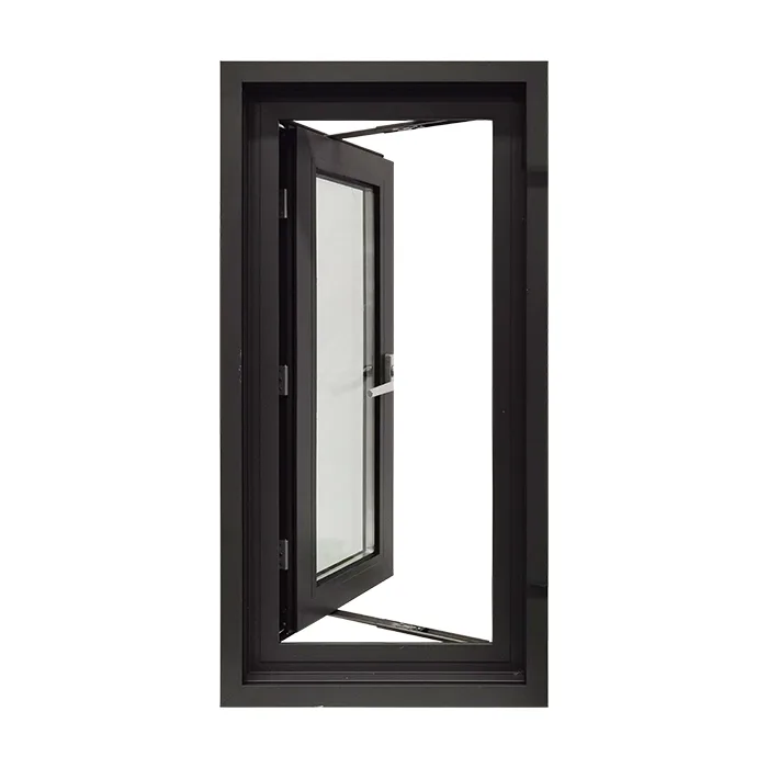 Anthracite Grey Four Season Aluminum Glass Single Casement Window - HIHAUS