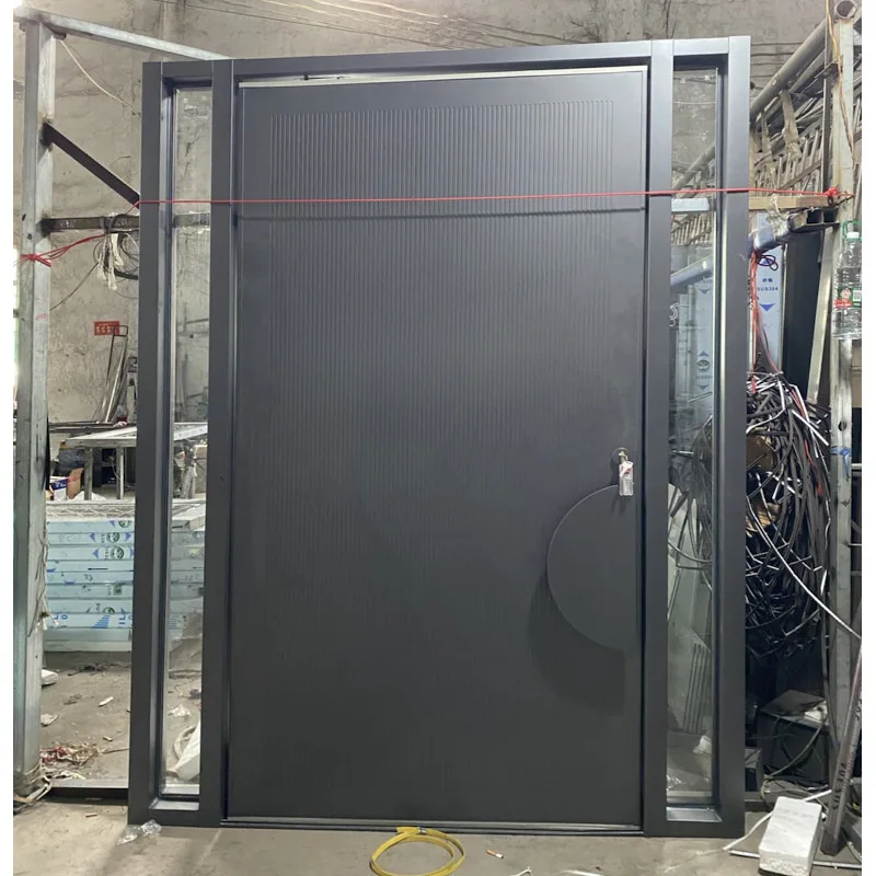 Custom Modern Front Aluminium Residential Exterior Entrance Doors - HIHAUS