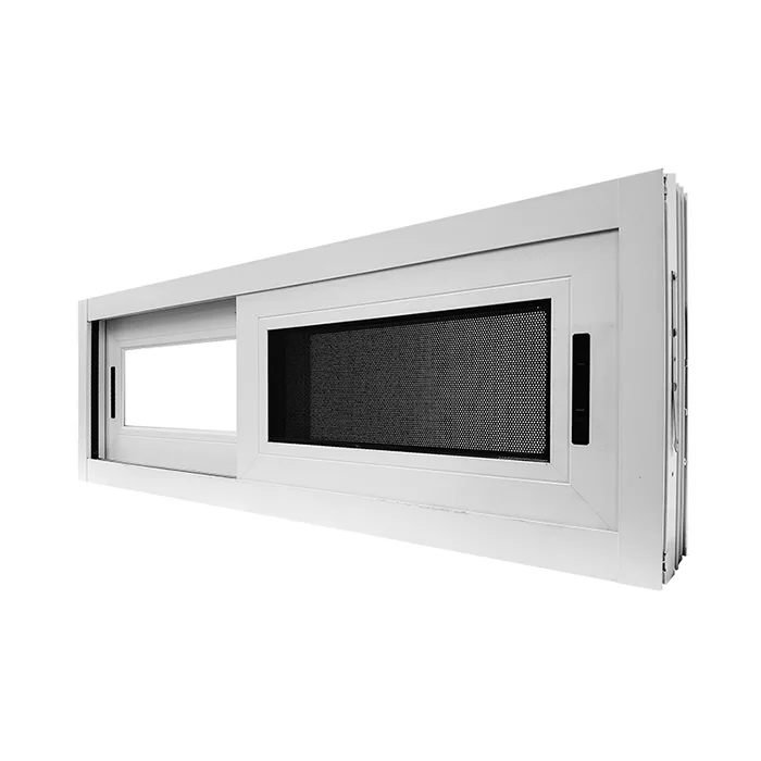Custom 3 Track Bathroom White Aluminium Sliding Window With Screen - HIHAUS