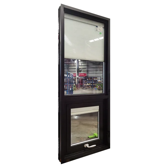 Aluminum Awning Window Combination Electric Fixed Built In Blinds Window - HIHAUS