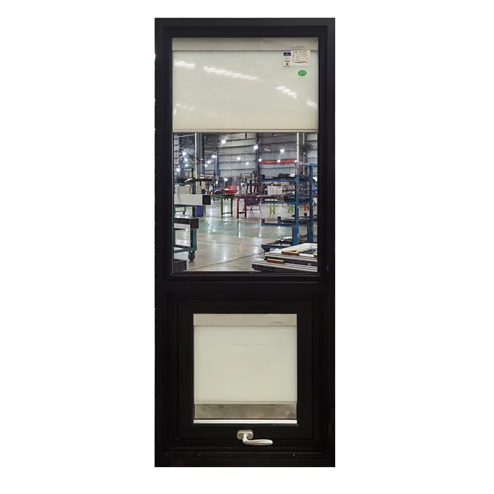 Aluminum Awning Window Combination Electric Fixed Built In Blinds Window - HIHAUS
