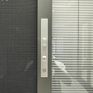 Electric Built In Blinds Aluminum Sliding Window With Mosquito Net - HIHAUS