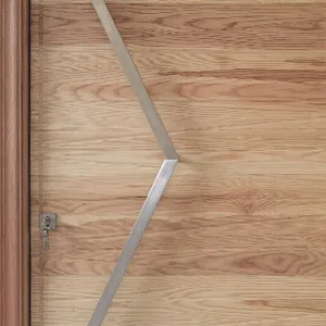 Modern Exterior Natural Wood Pivot Entrance Front Door Supplier - HIHAUS
