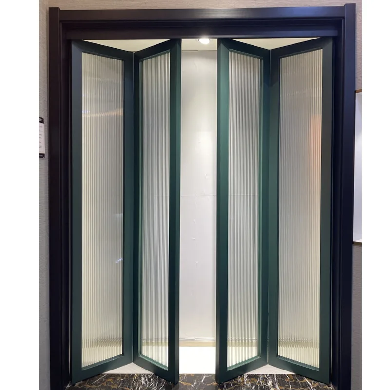 Custom Fold Flat Internal Wooden Folding Bifold Door With Glass - HIHAUS